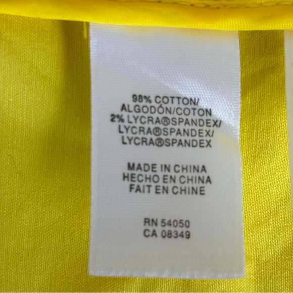 Jones New York Jacket Long Sleeve Stretch Lightweight Yellow Size X-Small Petite - Picture 9 of 13